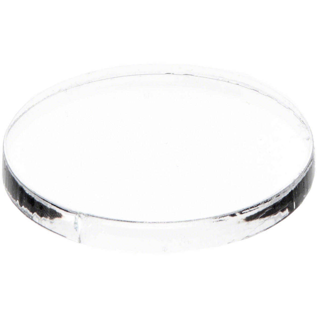 Plymor Clear Acrylic Round Standard-Edge Display Base, 2" W x 2" D x 0.25" H